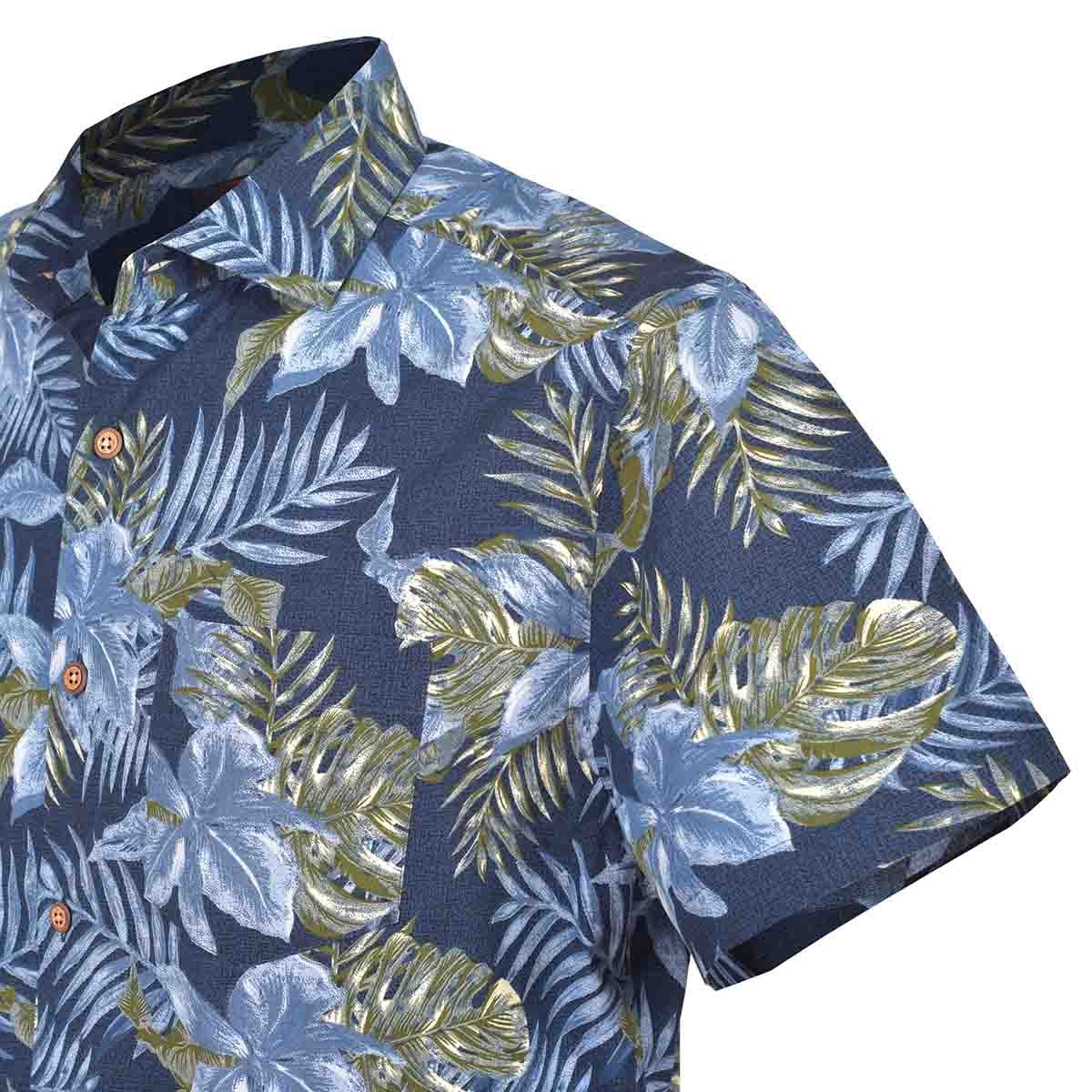 Camisa Hawaiian Flores Manga Corta Carlo Corinto