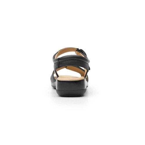 Sandalia Doble Velcro Negro Flexi