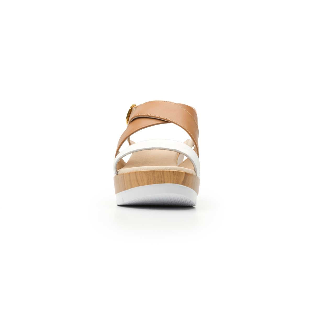 Sandalia Slip-Bicolor Plataforma Flexi