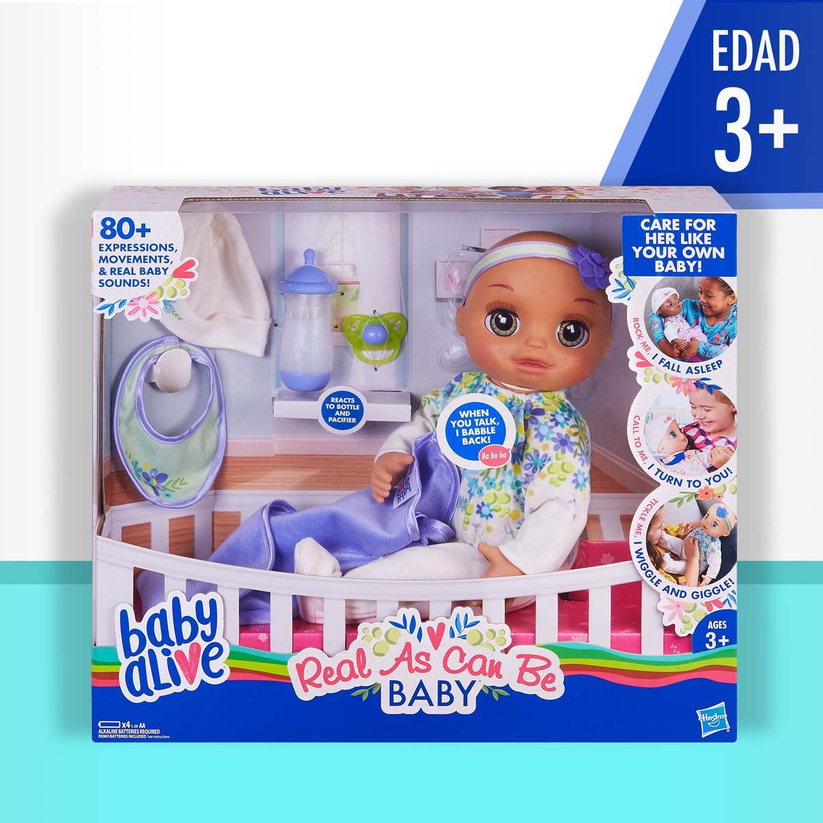 Baby Alive Mi Bebita de Verdad Brunette Hasbro