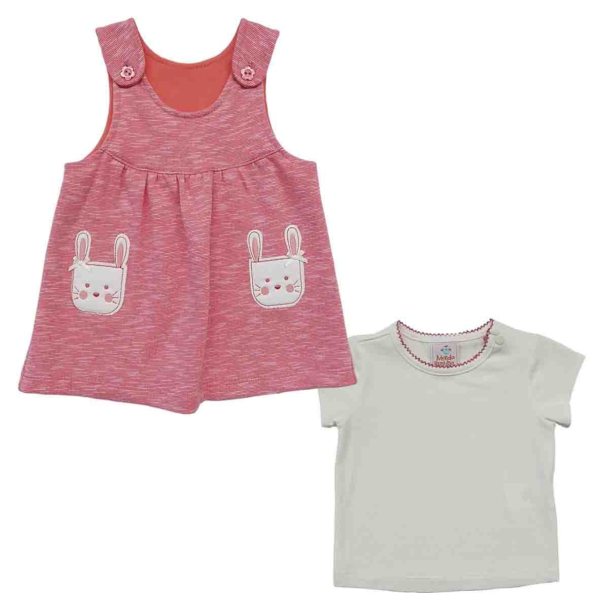 Conjunto 2 Pzas Playera Manga Corta Jumper Mondo Bambino