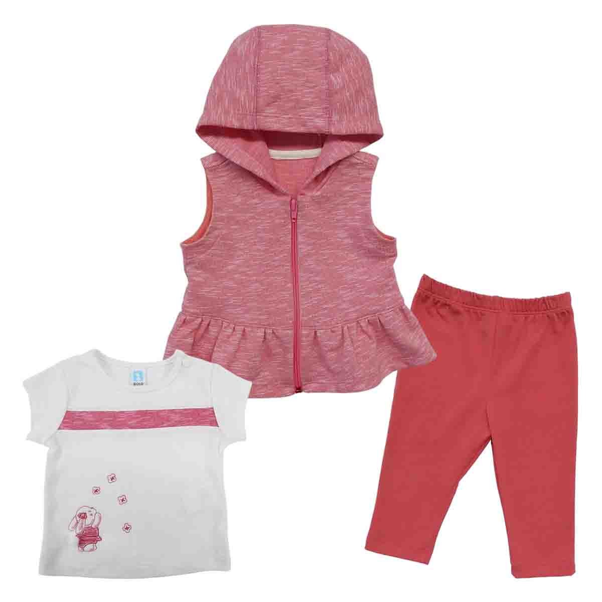 Conjunto 3 Pzas Play Chaleco Legging Mondo Bambino