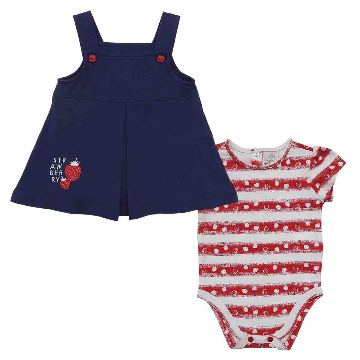 Conjunto 2 Pzas Blusa Manga Corta Jumper Mondo Bambino