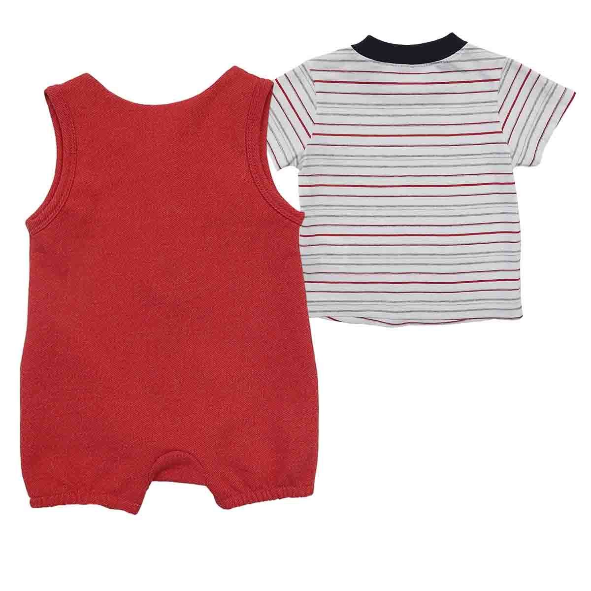 Conjunto 2 Pzas Playera Manga Corta Jumpsuit Mondo Bambino