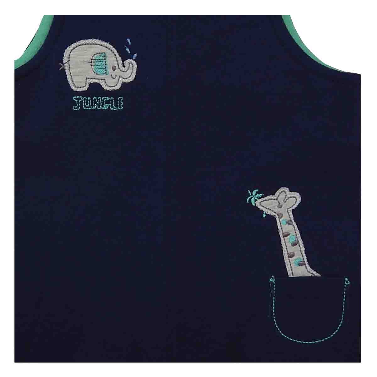 Conjunto 2 Pzas Playera Manga Corta Jumpsuit Corto Mondo Bambino