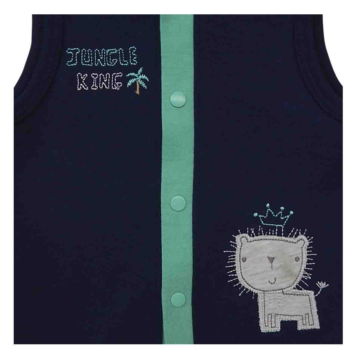Conjunto 3 Pzas Body Chaleco Pantalon Mondo Bambino