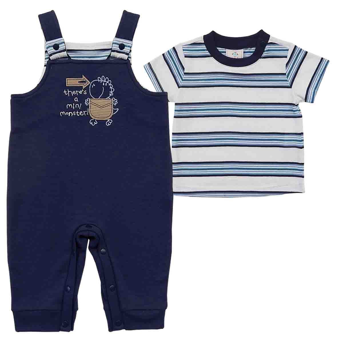 Conjunto 2 Pzas Playera Manga Corta Jumpsuit Mondo Bambino