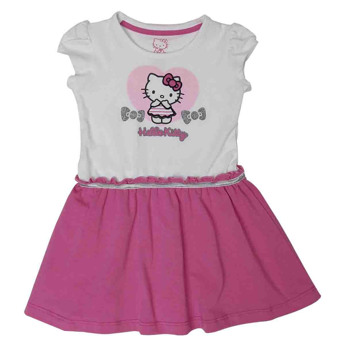 Vestido Manga Corta Estampado Hello Kitty para Bebé