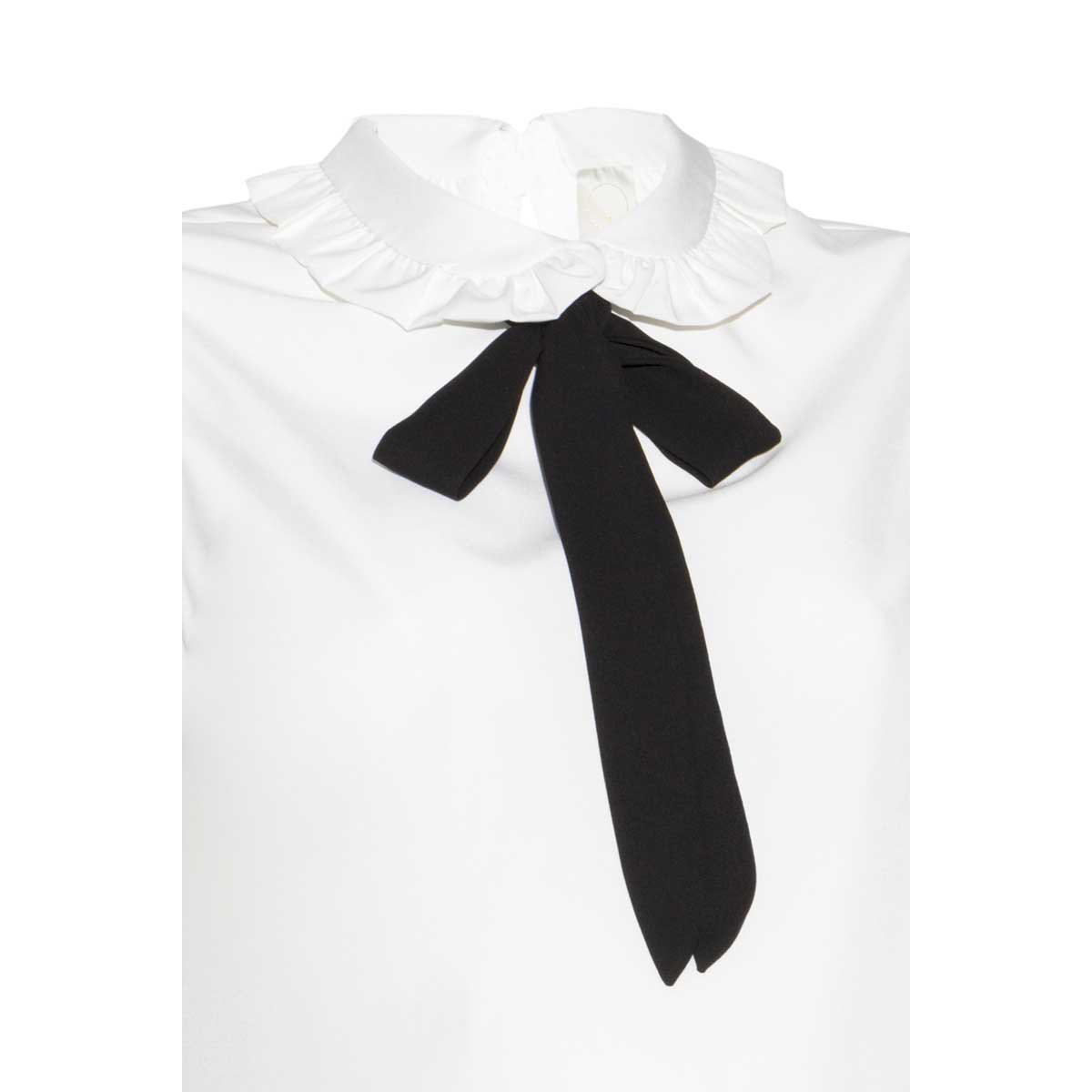 Blusa Cuello Bebe Detalle Corbata Nine To Go