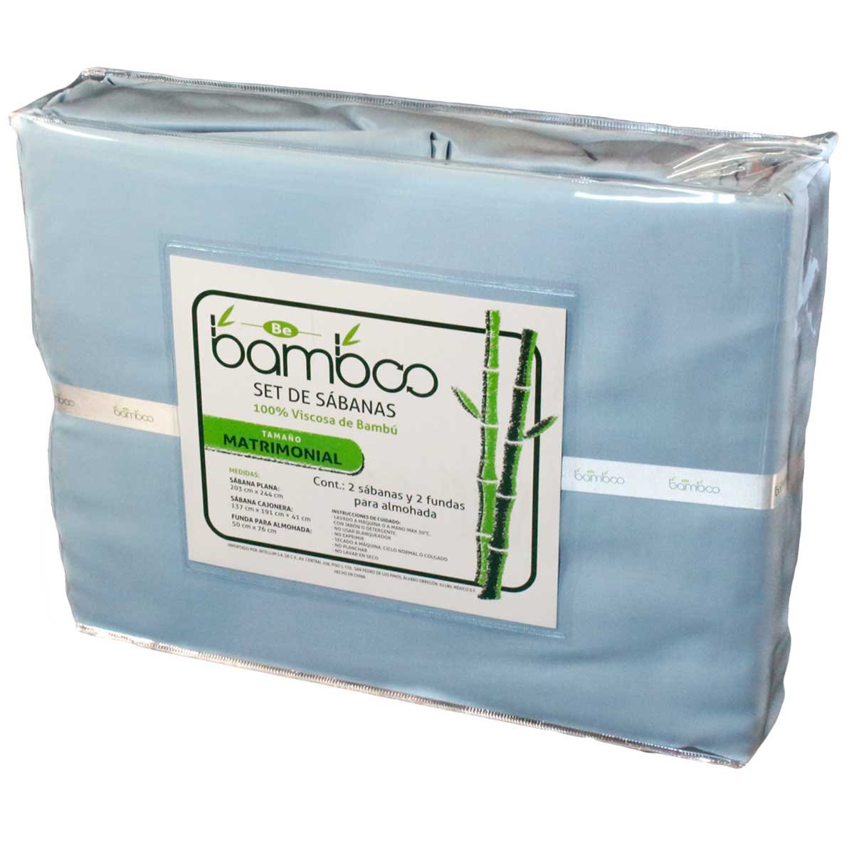 Set de Sábanas Azules Be Bamboo - Matrimonial / Queen Size