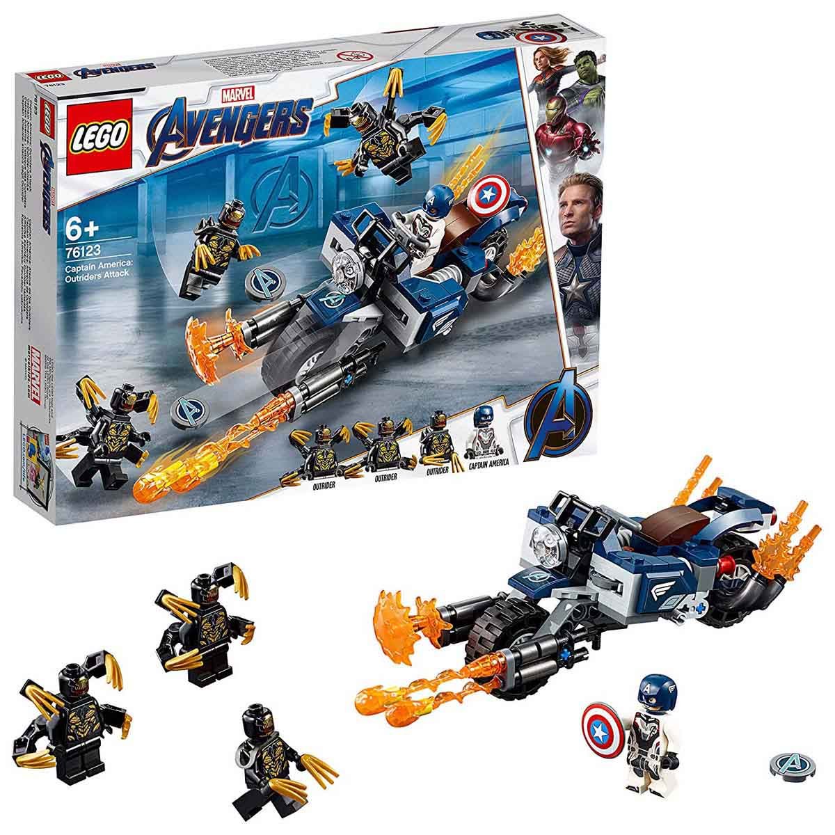 Capitán América Ataque de los Outriders Lego