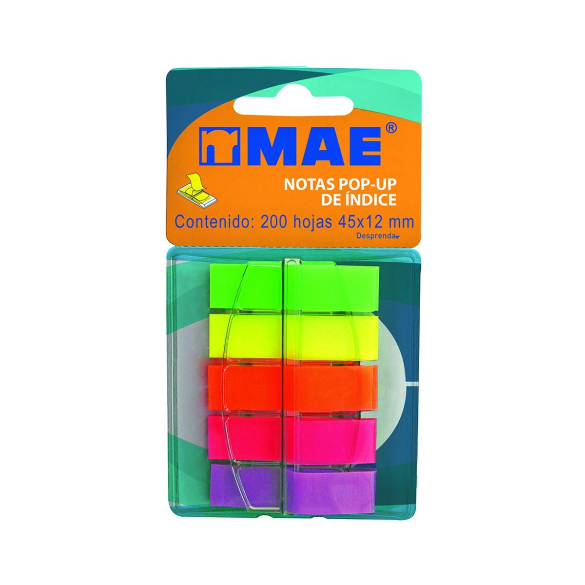 Notas de &Iacute;ndice Pop Up Despachador  5 Colores Mae