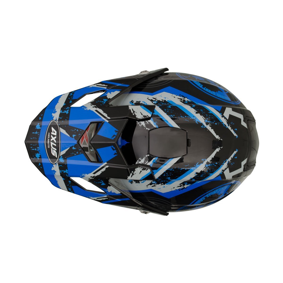 Casco Motocross Skull Azul Axus - Grande