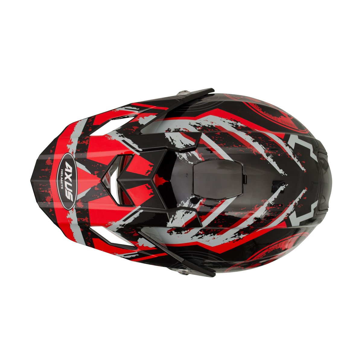 Casco Motocross Skull Rojo Axus - Extra Grande
