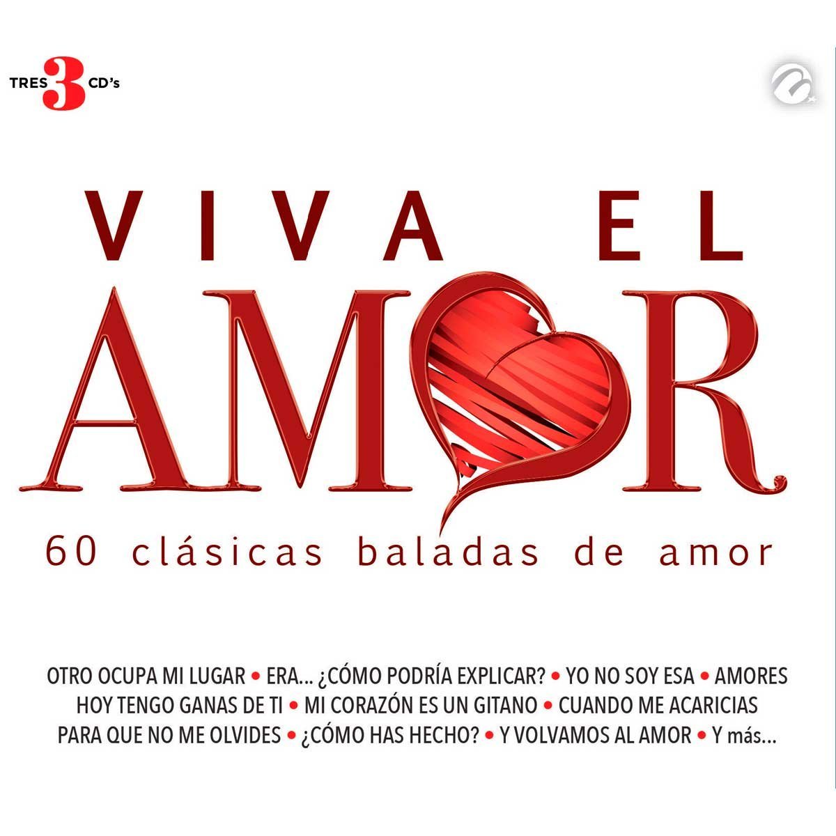3 Cds  Viva el Amor 60 Clasicas Baladas de Amor