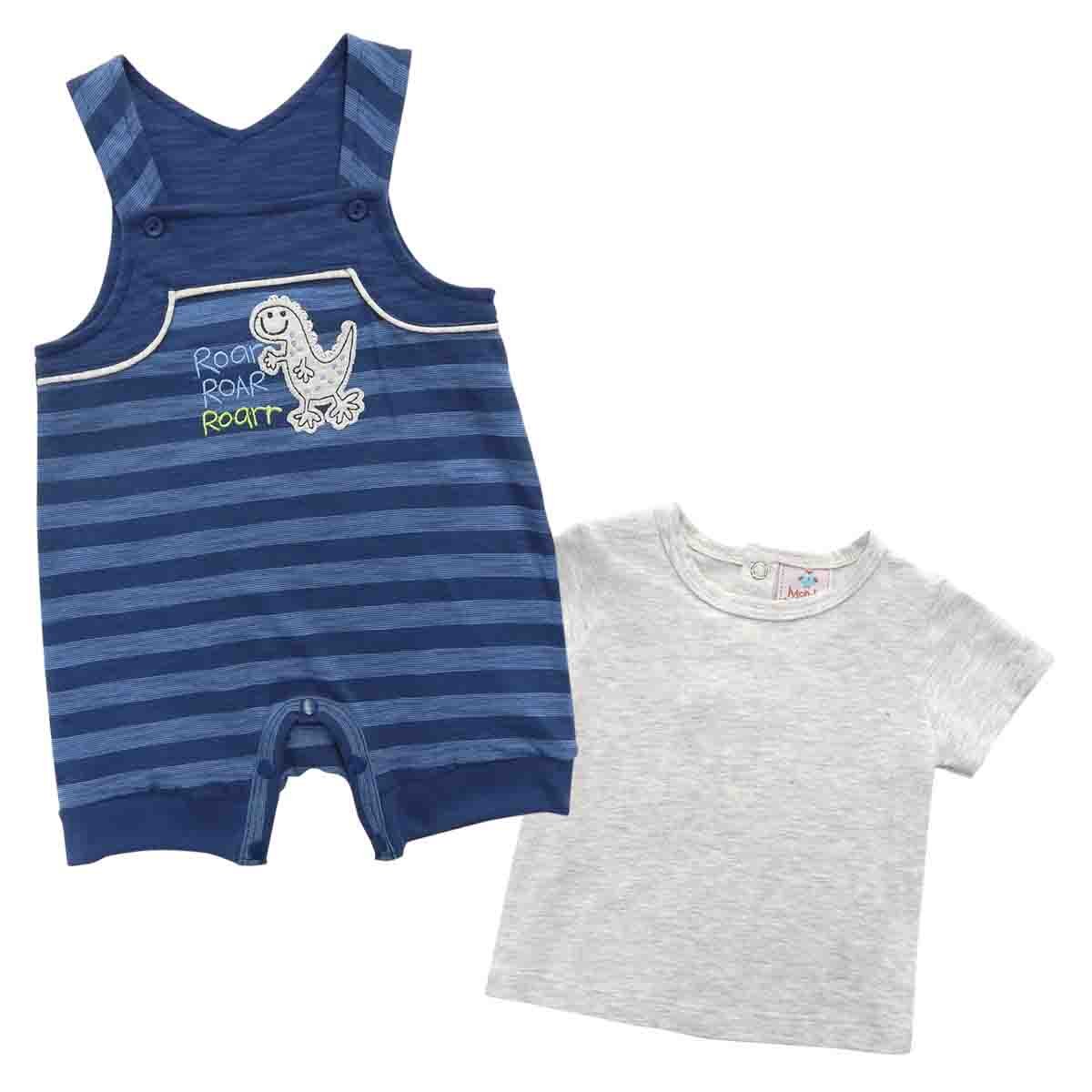Conjunto 2 Piezas Playera Manga Corta y Jumpsuit Mondo Bambino