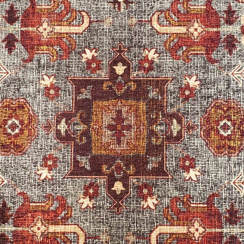 Tapete Decorativo Damasco 120X180 Multicolor Abbie Textiles