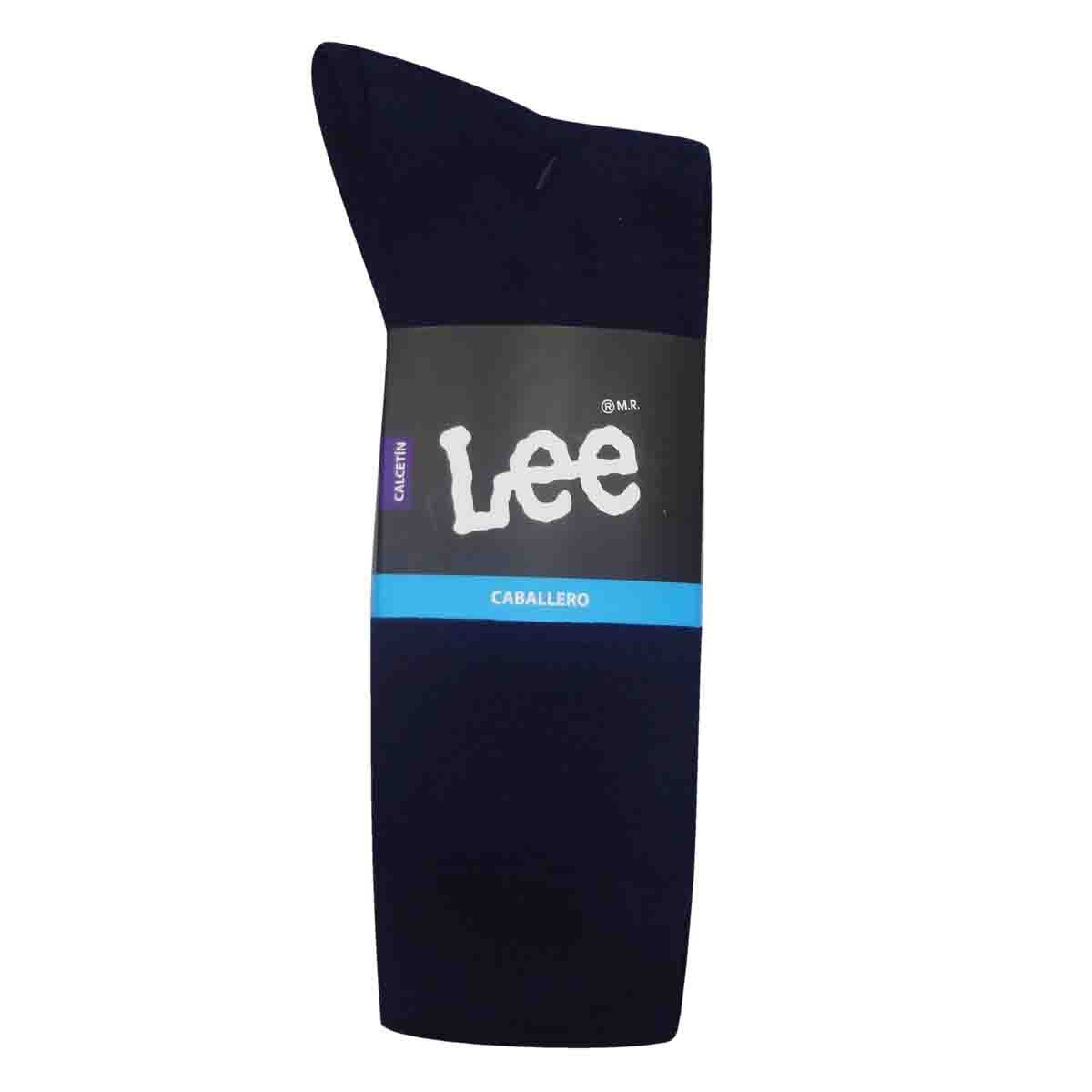 Calcetín Color Marino Liso Lee para Hombre