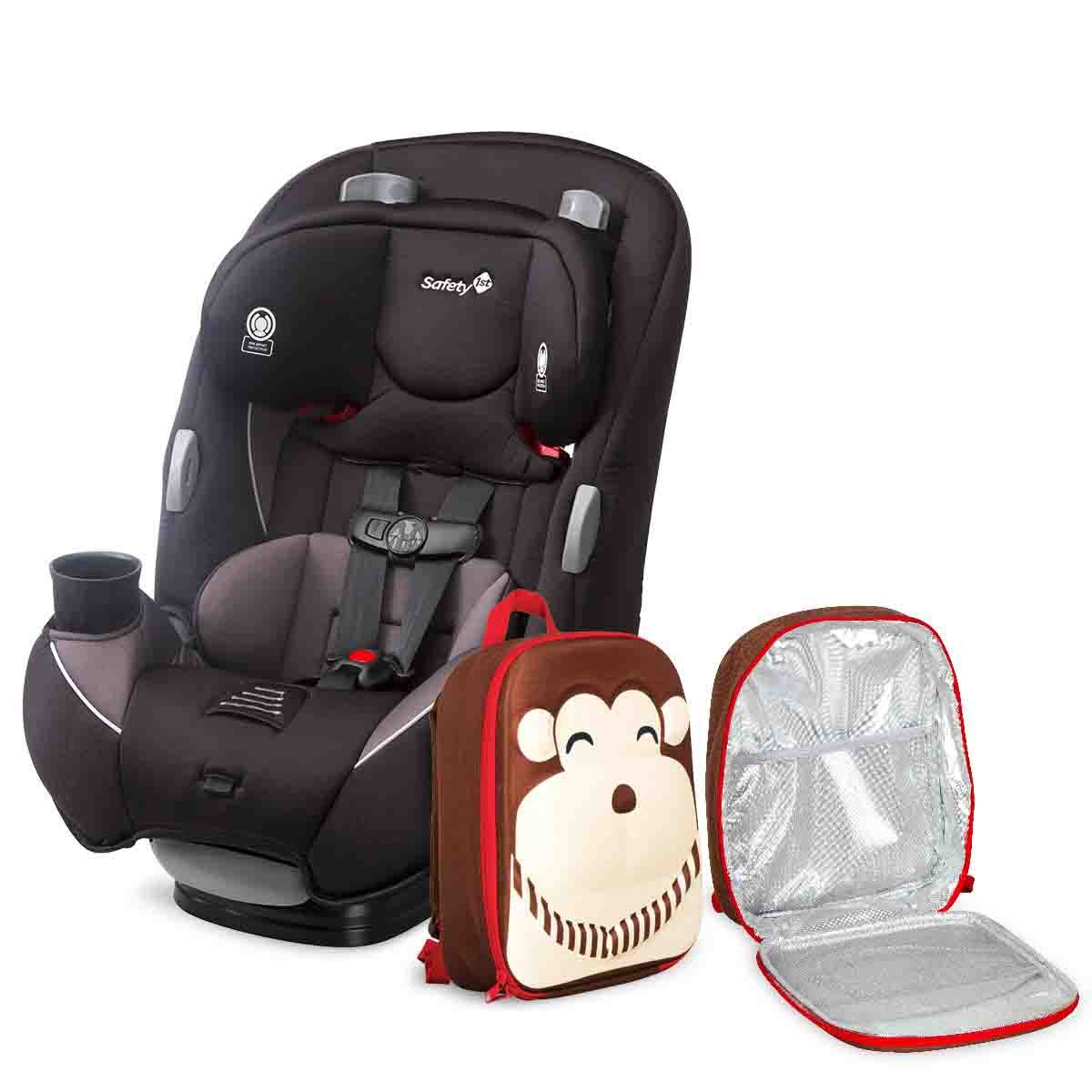 Auto Asiente Continuum Nego + Mochila Safety 1St Café Unisex