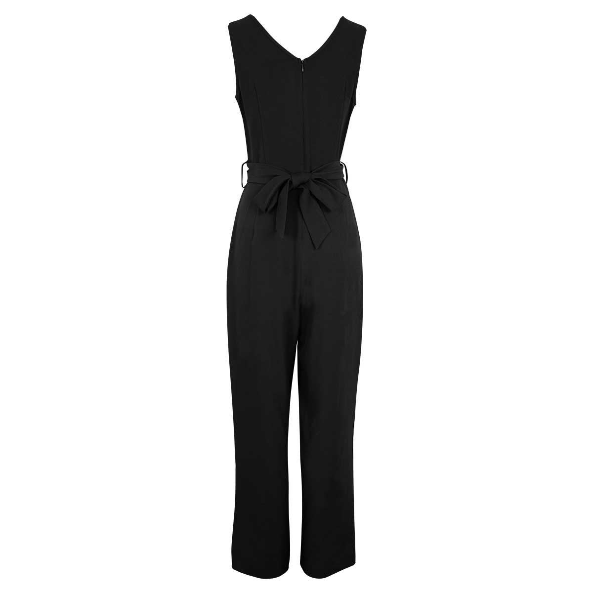 Jumpsuit Sin Manga Escote V Cinta con Amarre Atr&aacute;s Basel