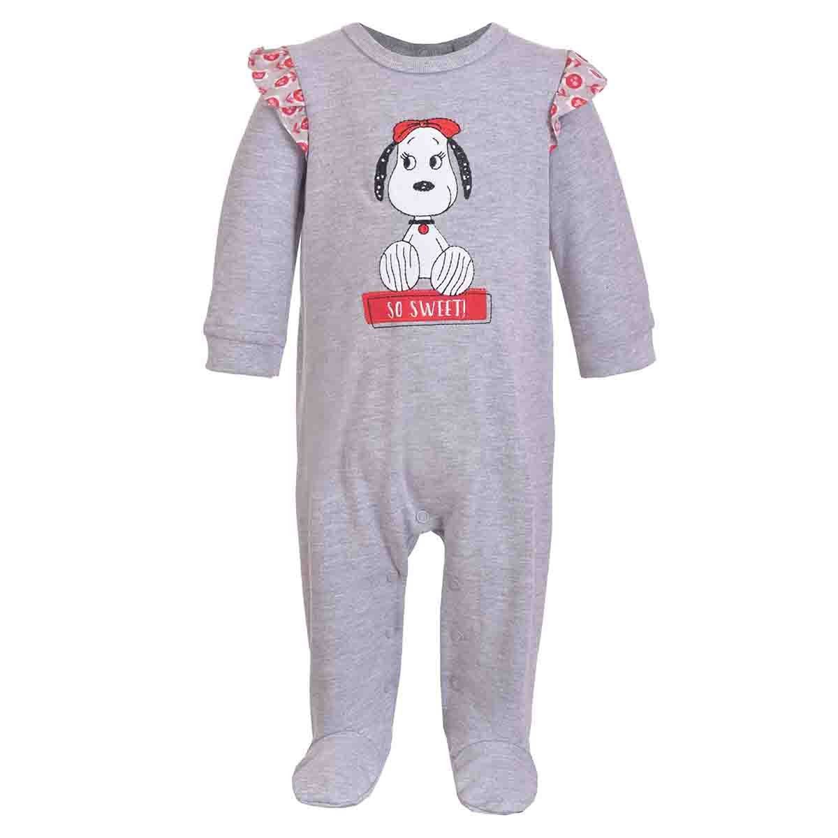 Mameluco con Pie para Niña Snoopy