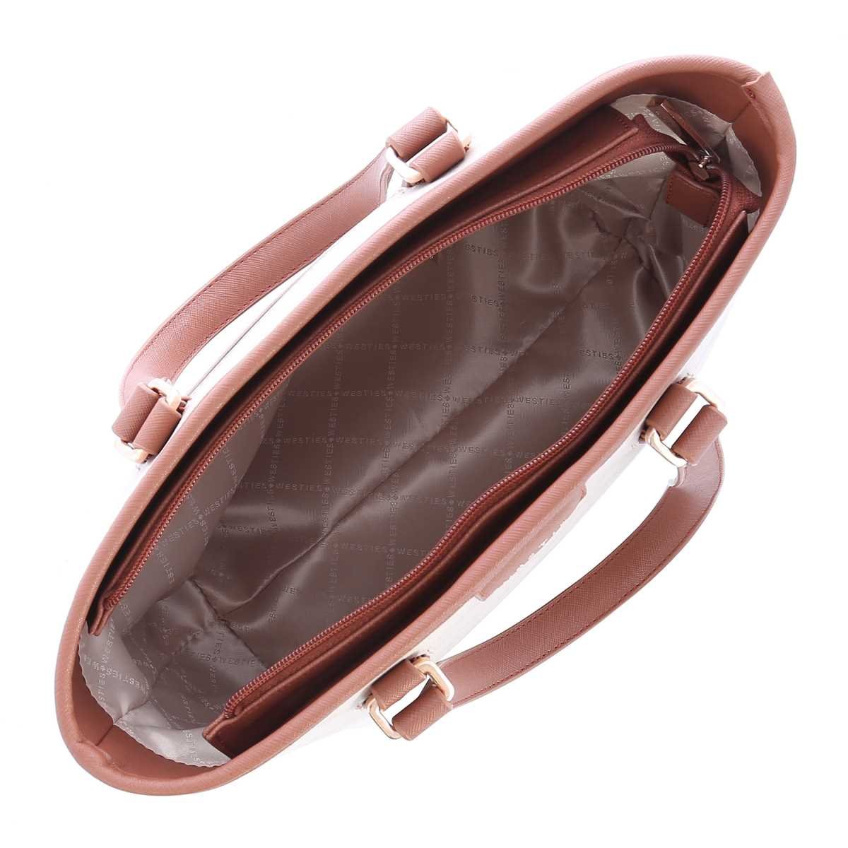 Bolsa Tote Beige con Monogram Westies