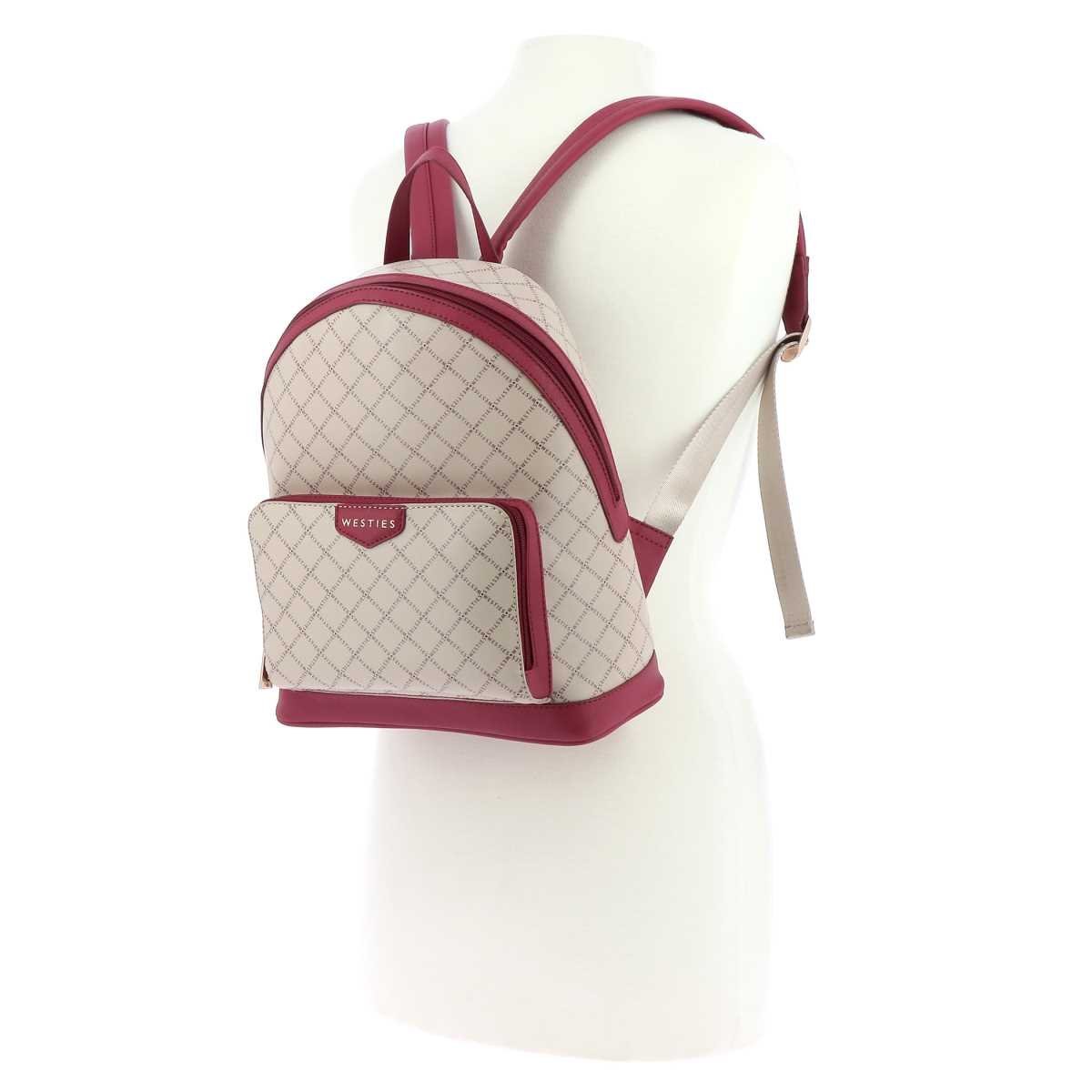 Backpack Roja con Monogram Westies