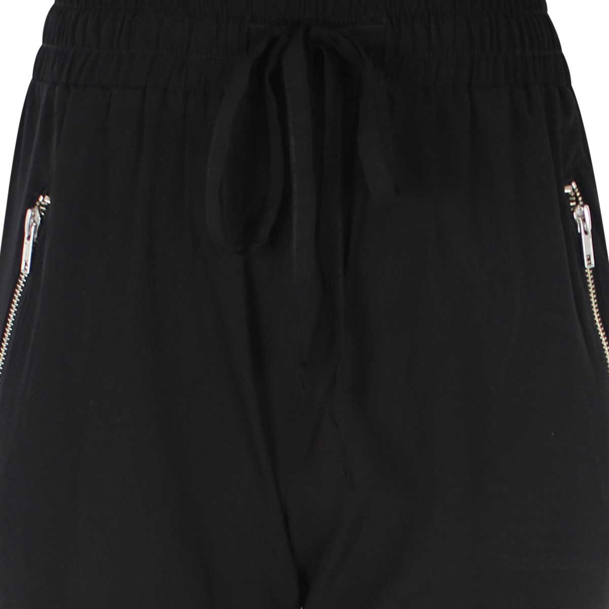 Pantalon Negro Recto con Jareta Just By Basel