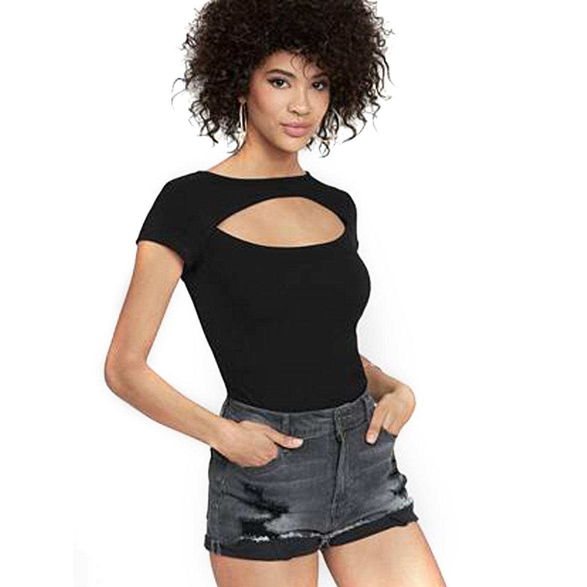 Playera con Escote G y Manga Corta By Guess