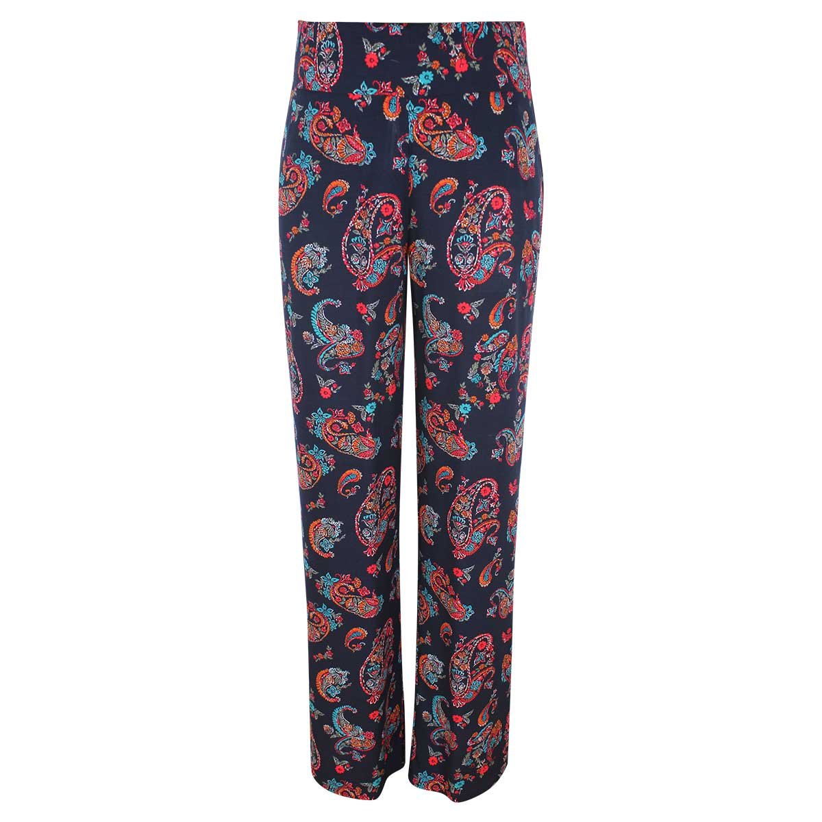 Pantalón Amplio Estampado Pretina Ancha City Femme