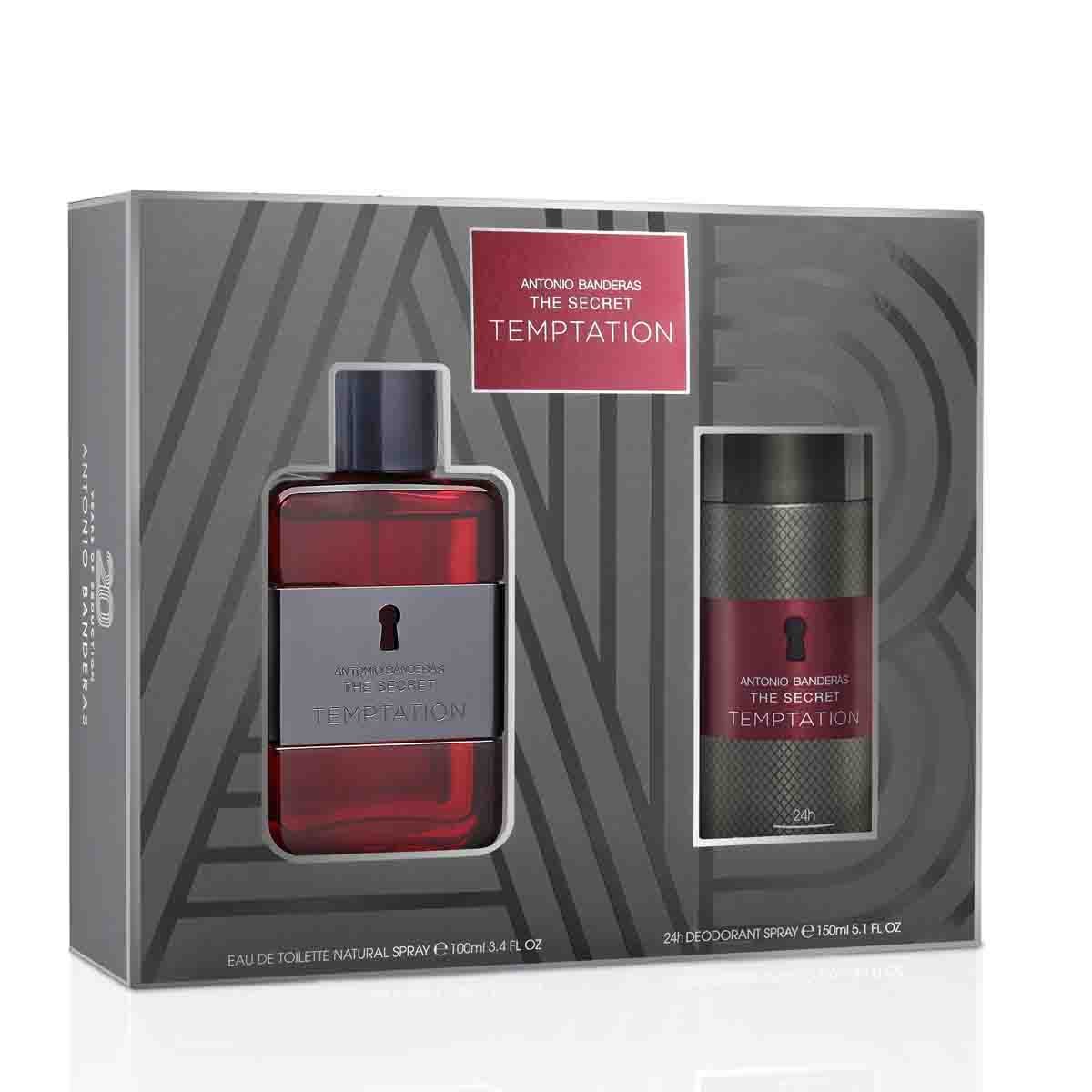 Estuche para Caballero Antonio Banderas The Secret Temptation Edt 100Ml + Desodorante 150Ml