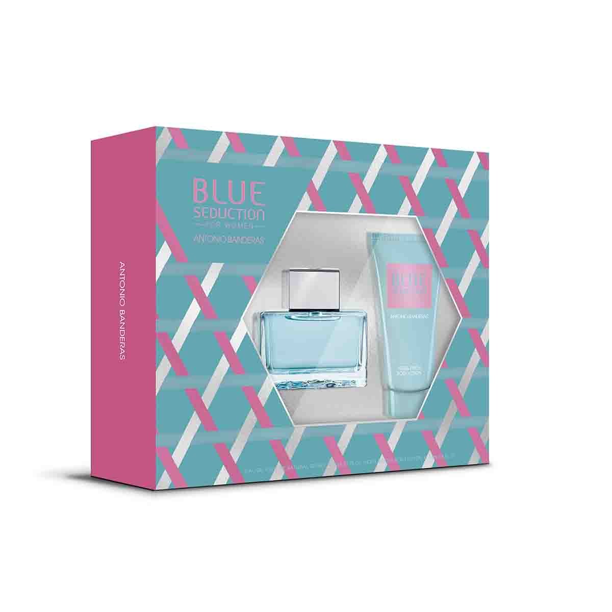 Estuche para Dama Antonio Banderas Blue Seduction Edt 80Ml + Bodylotion 75Ml