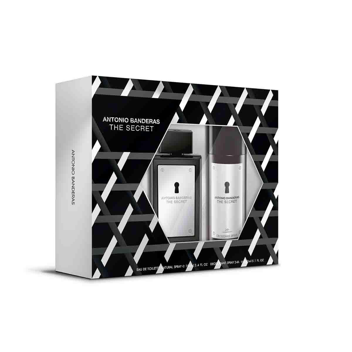 Estuche para Caballero Antonio Banderas The Secret Edt 100Ml + Desodorante 150Ml