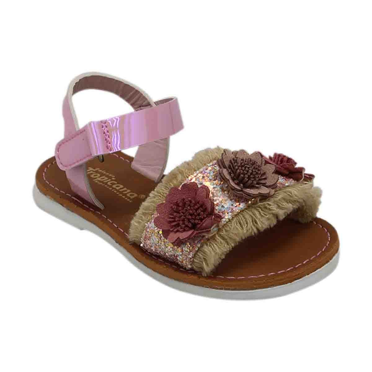 Con Flores Textil Rosa Tropicana Sandalia Color yY7mIvbg6f