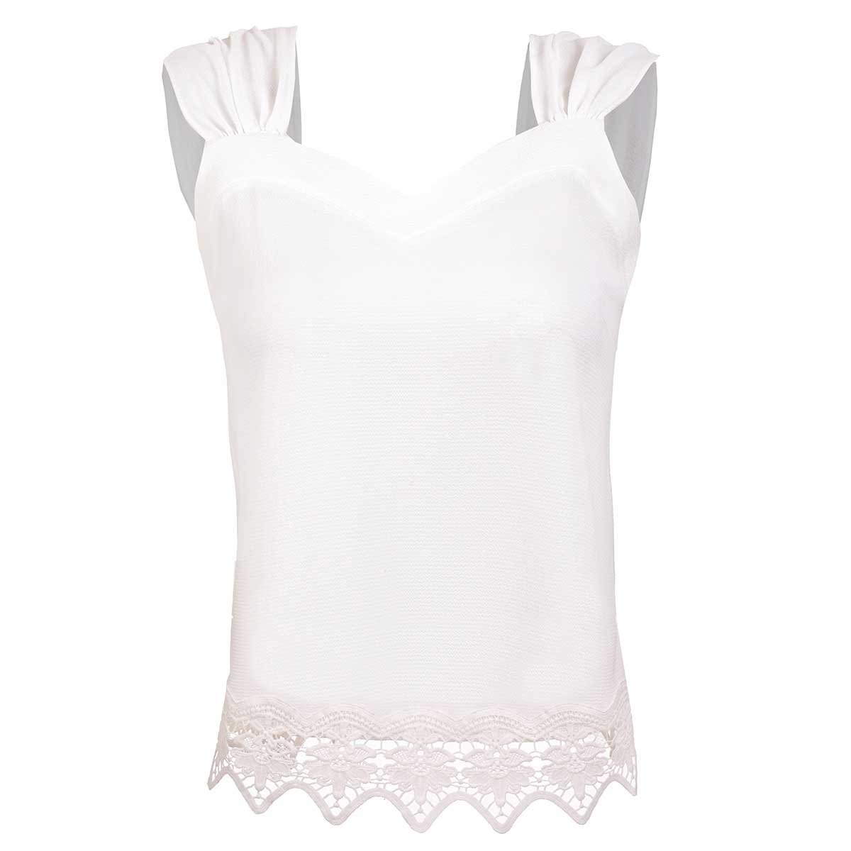 blusas de tira bordada