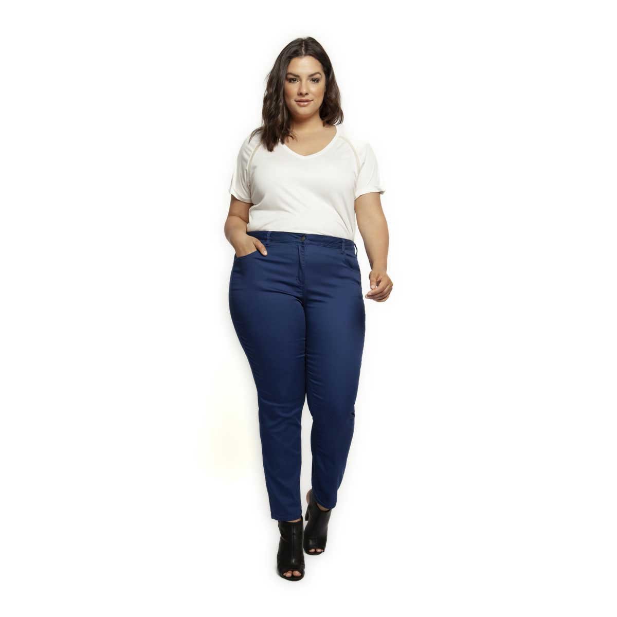 Kiench Leggings Effetto Jeans Per Bambine E Ragazze - Con Tasche, Vita Alta, Slim Fit - Colori: Nero, Blu, Rosa, Bianco - Taglie Da 98 A 146 (2-11 Anni)