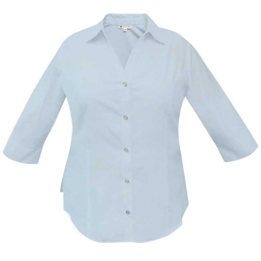 Blusa para Mujer Básica Manga 3/4 Azul Pavla Mint