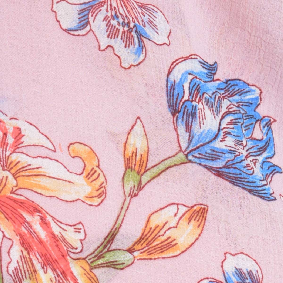 Blusa Estampada con Olan en Cuello Boggs