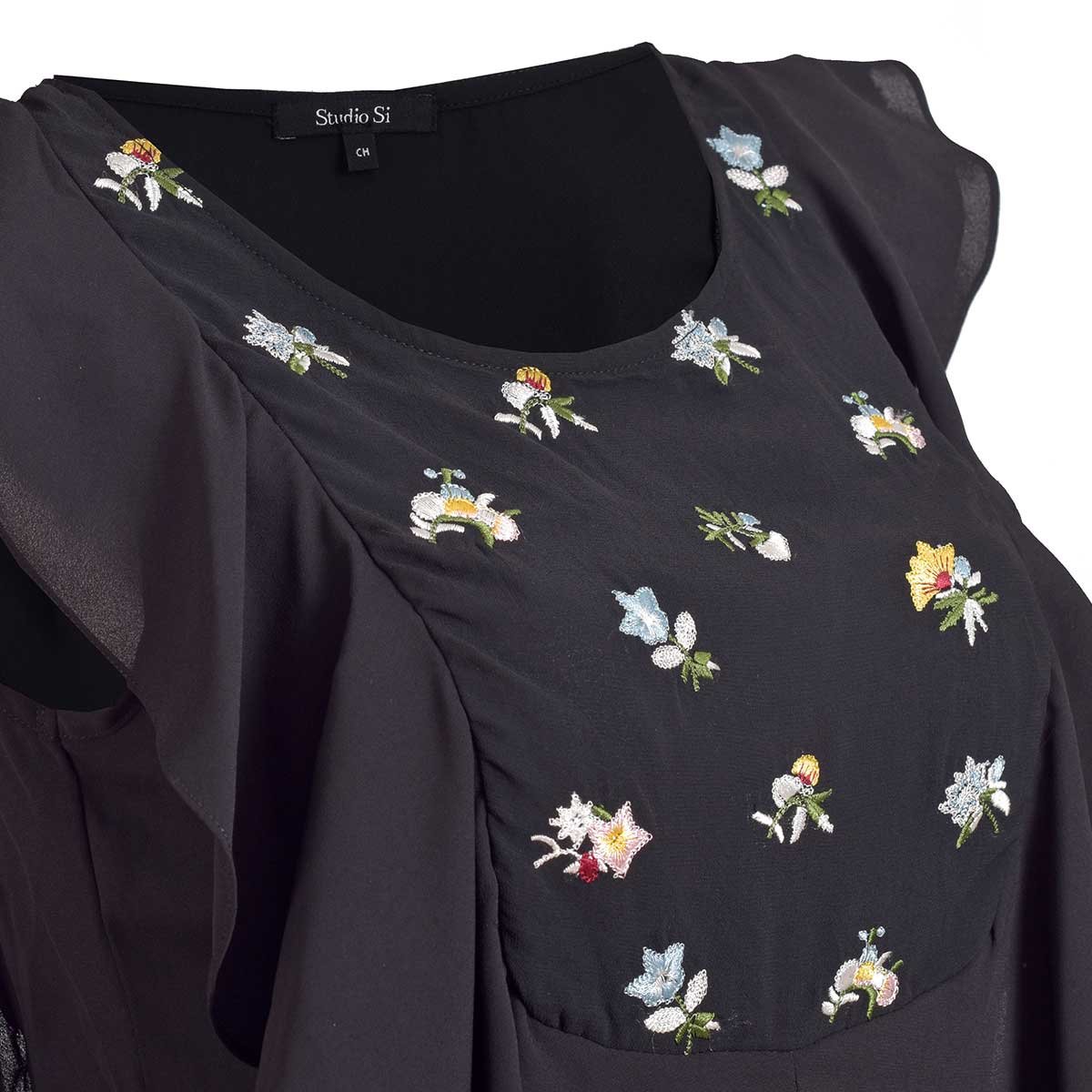 Blusa Cuello Redondo con Olan al Frente Studio si