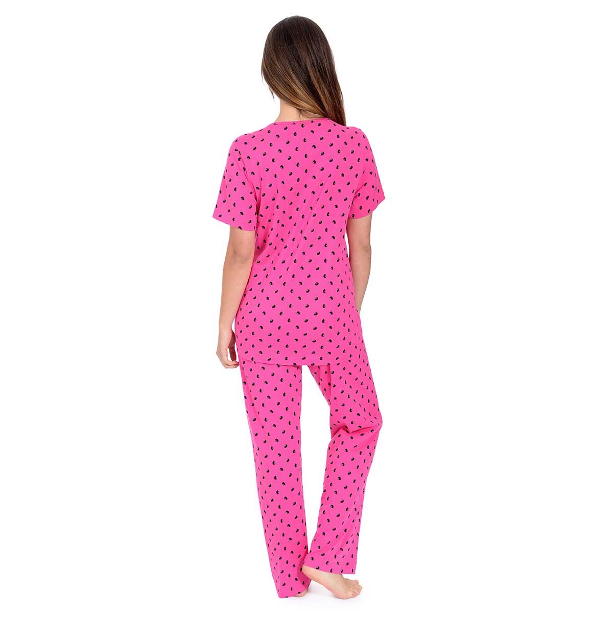 Pijama Chifon Escote V con Pantal&oacute;n Thaiss