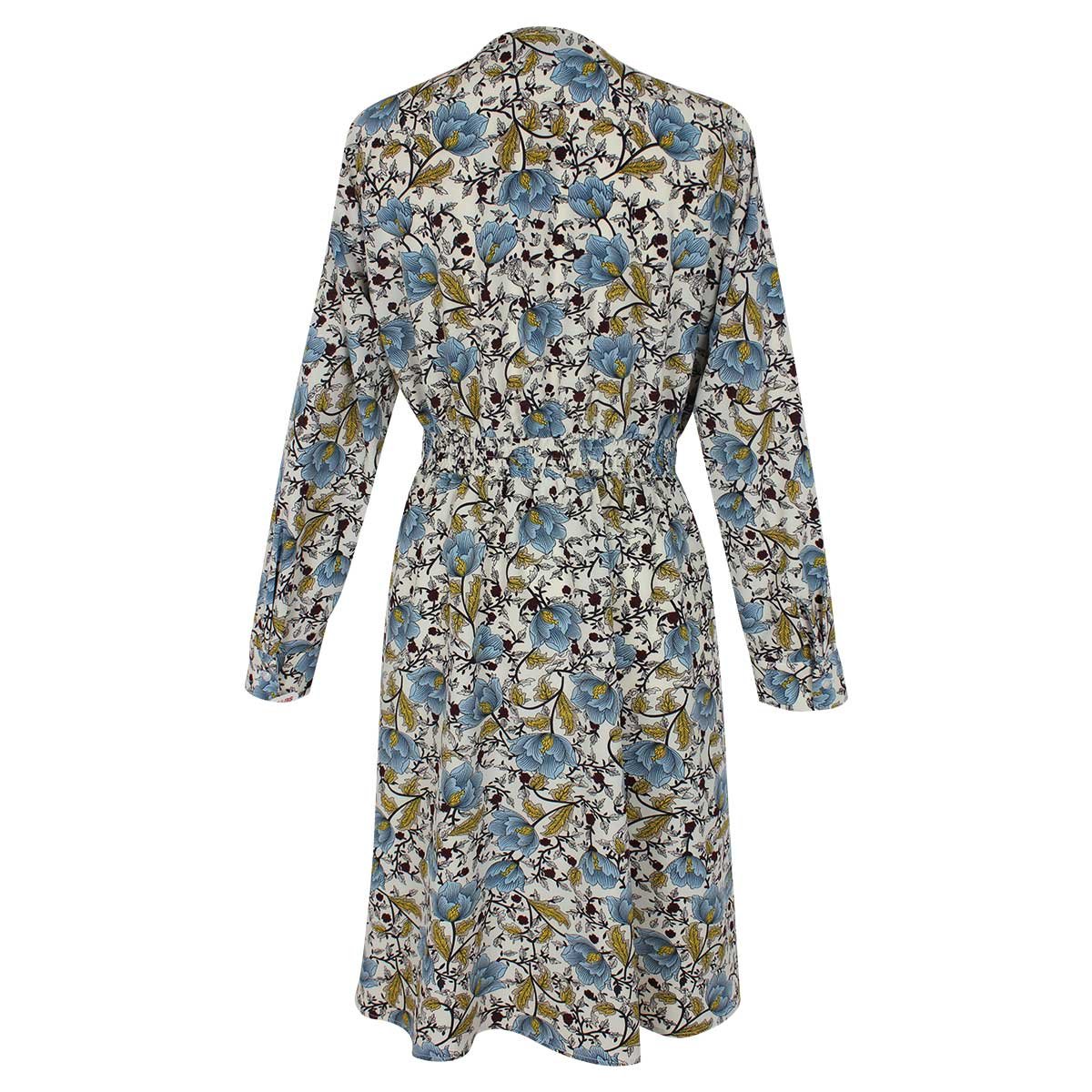 Tunica Asimetrica Manga Larga Escote V  Estampado Basel