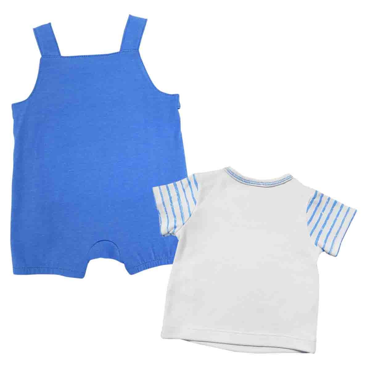 Conjunto 2 Pzas Playera Manga Corta Jumpsuit Corto Mondo Bambino