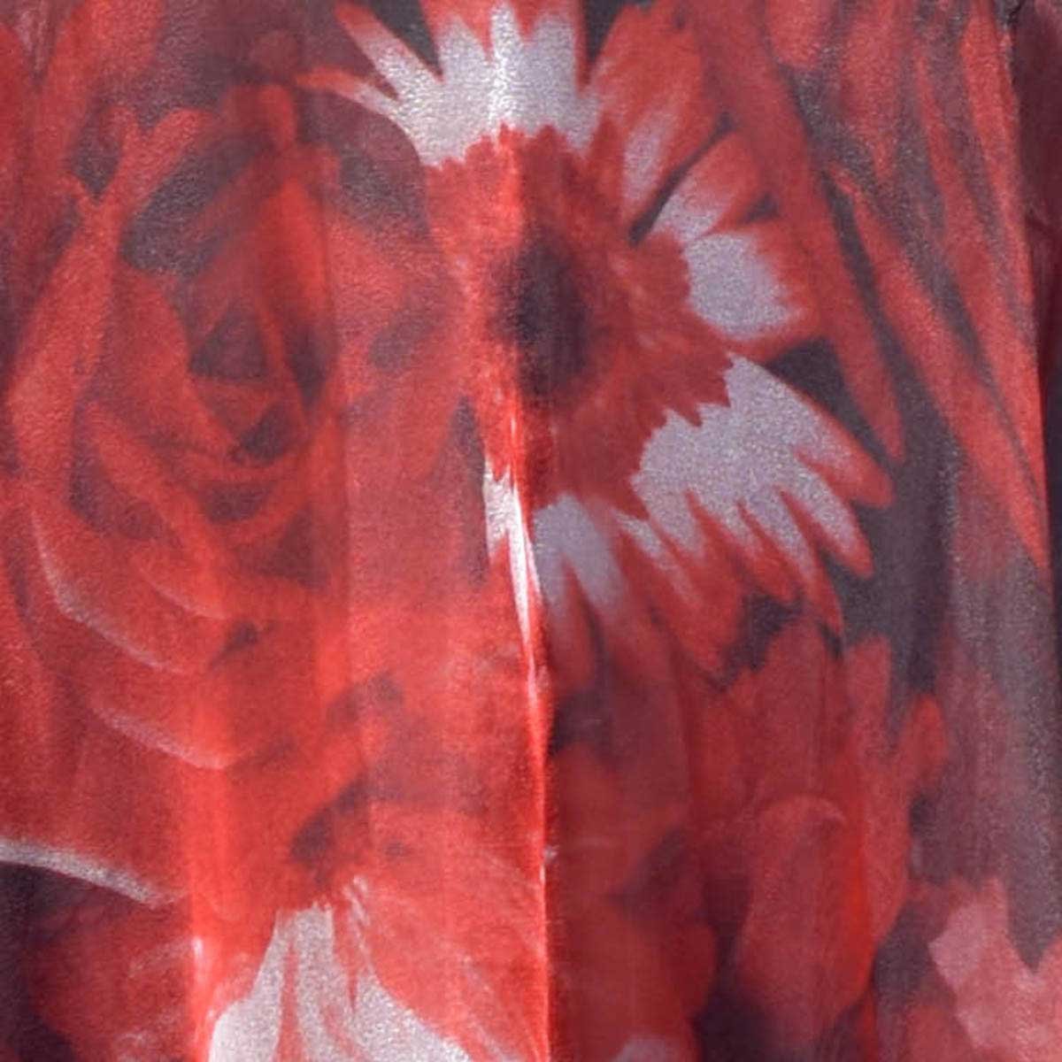 Vestido de Fiesta Largo Ampón Falda Organza Estampada