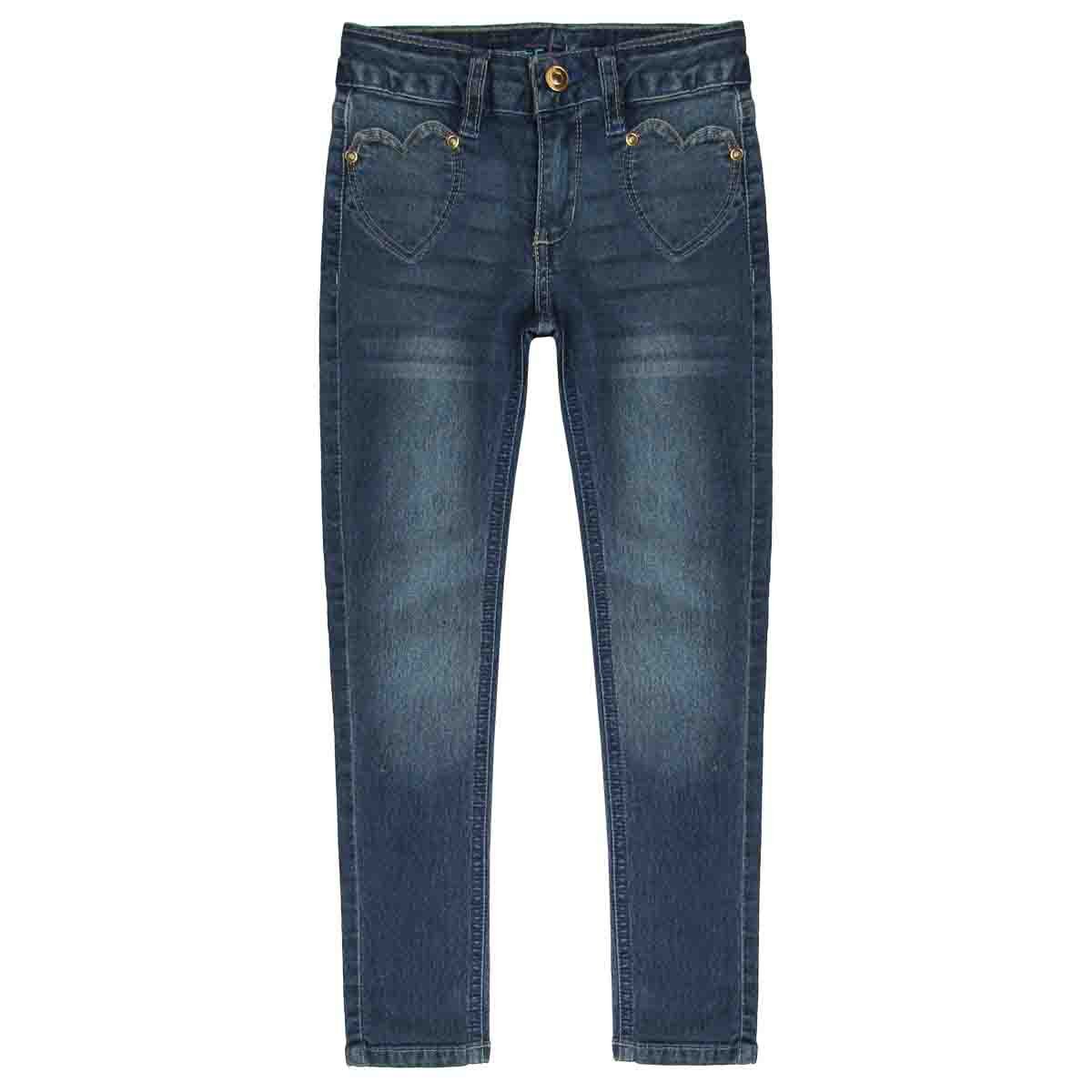 Pantalón Mezclilla Skinny con Bolsas Tipo Corazon 4Teen