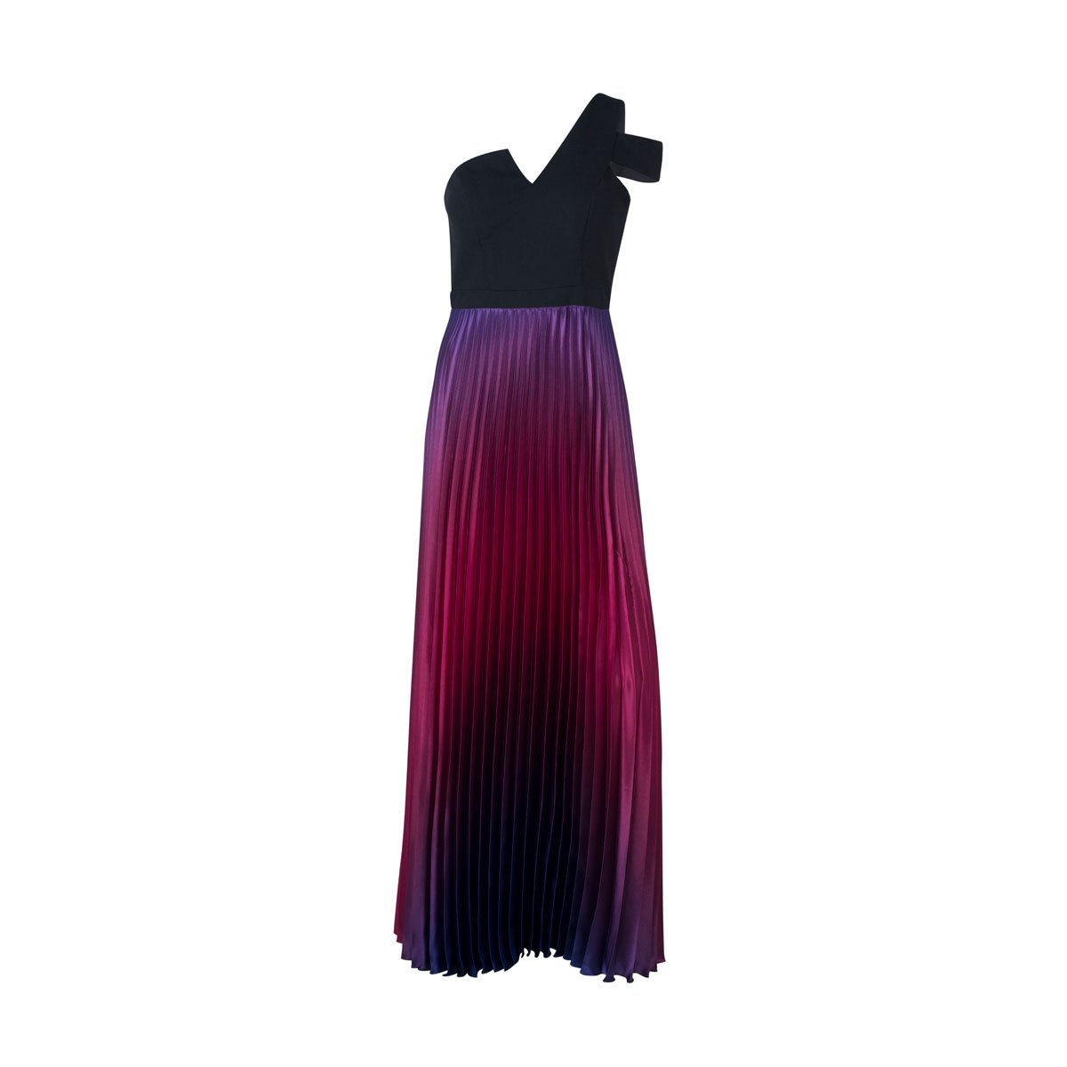 Vestido de Fiesta con Falda Plisada Y Degradada Noshe