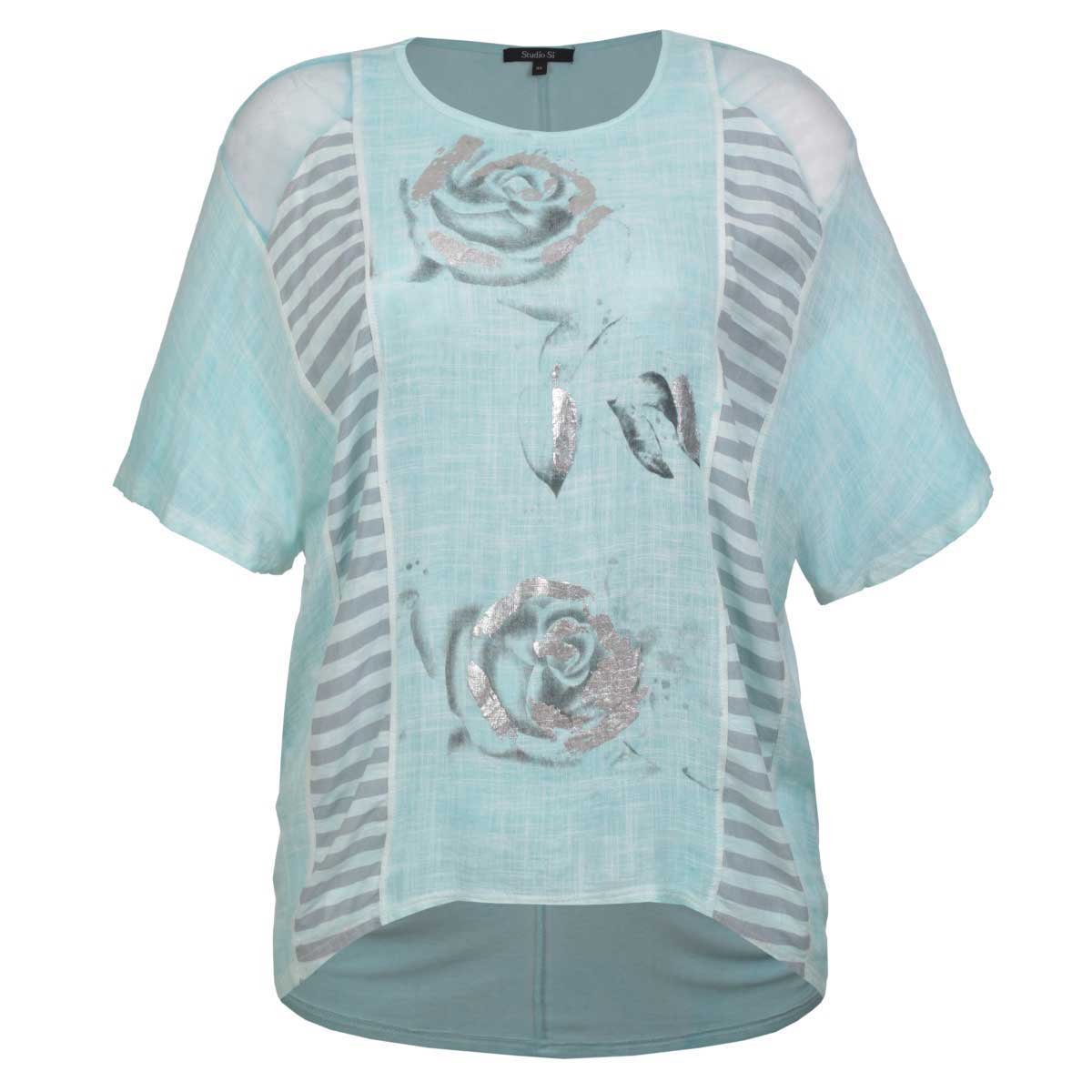 Blusa Cuello Redondo Estampada Studio si