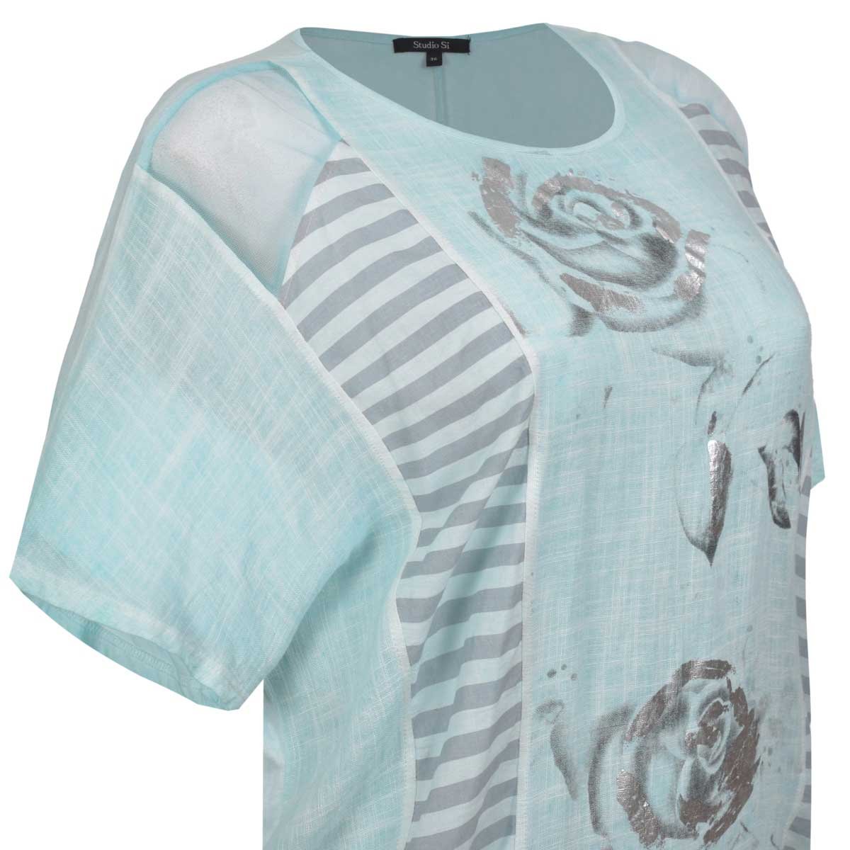 Blusa Cuello Redondo Estampada Studio si
