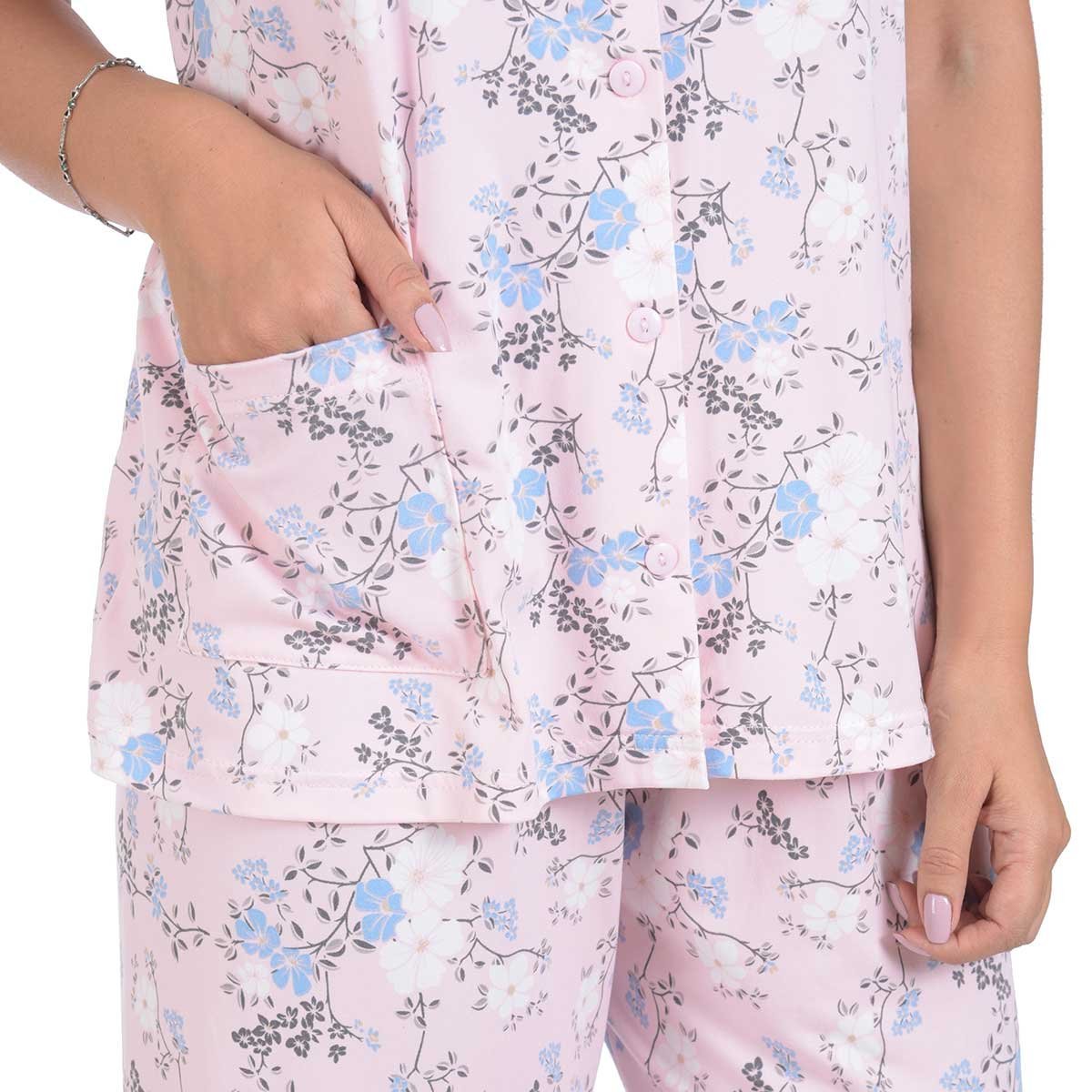 Pijama de Dama y Capri Estampada Intime Lingerie