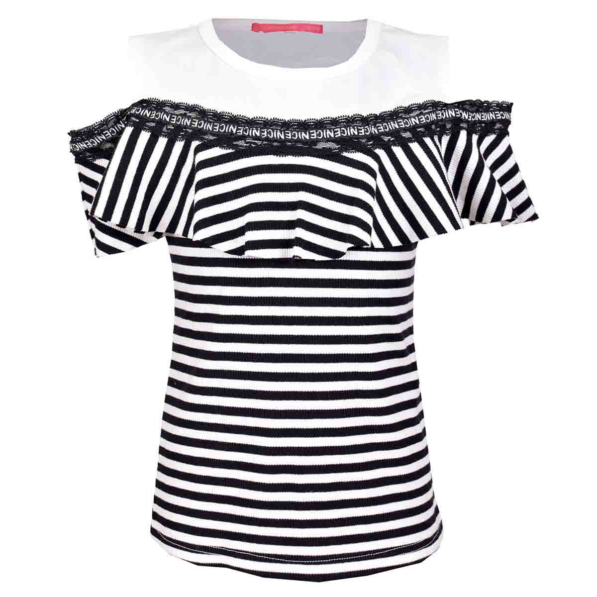 Playera Manga Corta con Hombros Descubiertos Studio si