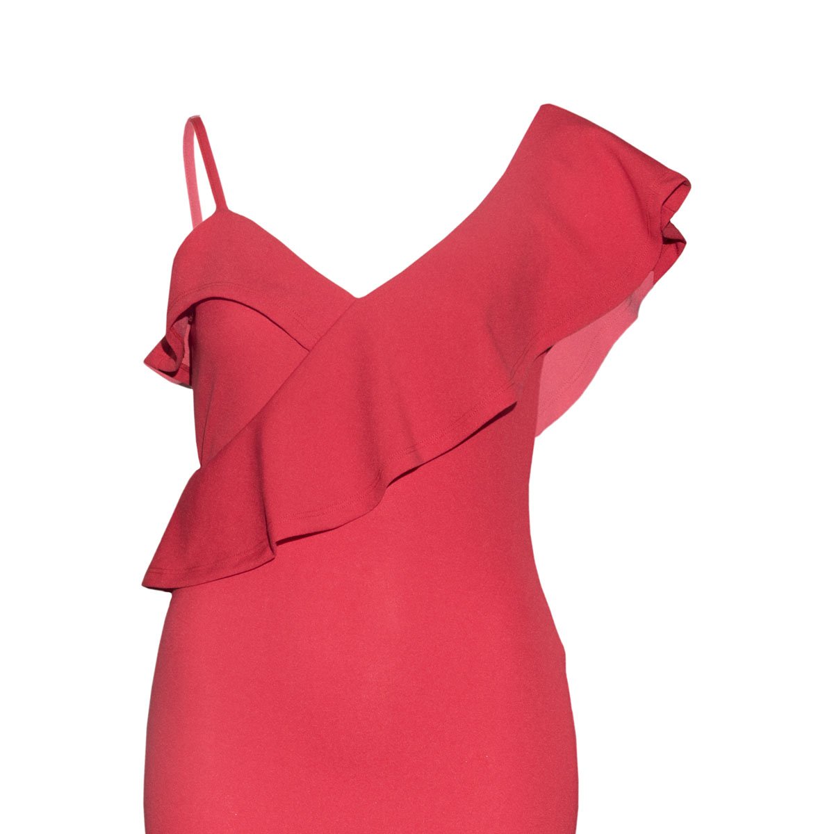 Vestido de Fiesta Corto con Tirantes un Hombro Descubierto Projekt Kultur